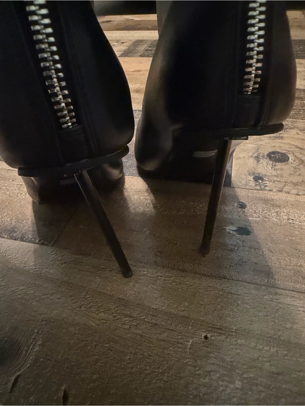 Shane Justin Over-the-Knee Faux Leather Zip Up Boots - Picture 4 of 8